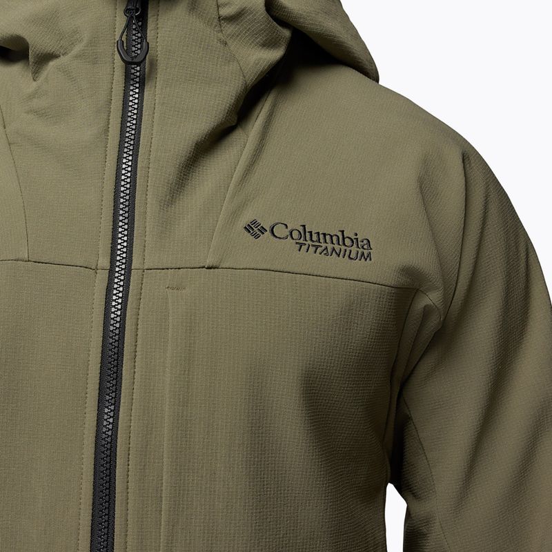 Geacă softshell pentru bărbați Columbia Tennen Mountain Hooded Softshell stone green 10