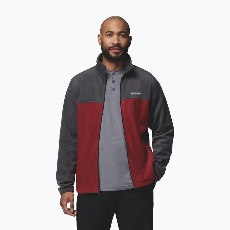 Bluză fleece pentru bărbați Columbia Steens Mountain Full Zip 2.0 Shark/Red Oxide 4