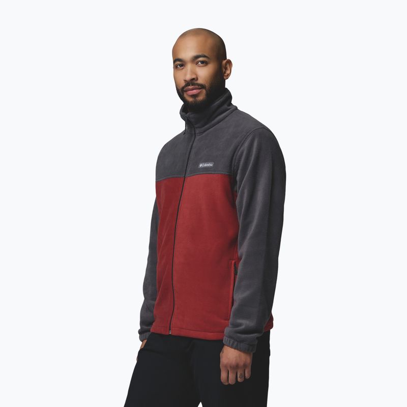 Bluză fleece pentru bărbați Columbia Steens Mountain Full Zip 2.0 Shark/Red Oxide 5