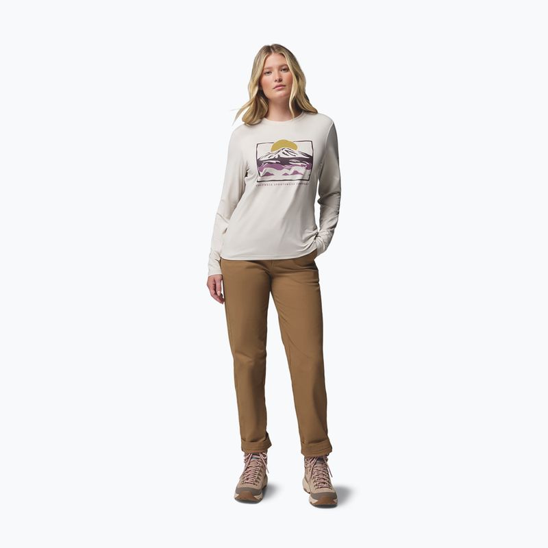 Longsleeve pentru femei Columbia Parsons Point LS Graphic Tee dark stone heather/all terrain 2