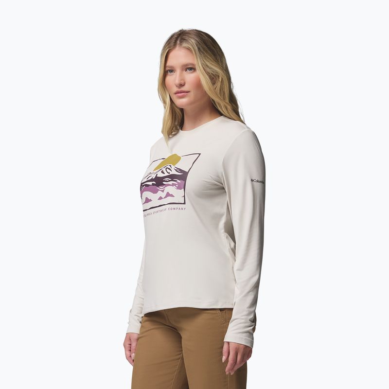 Longsleeve pentru femei Columbia Parsons Point LS Graphic Tee dark stone heather/all terrain 4