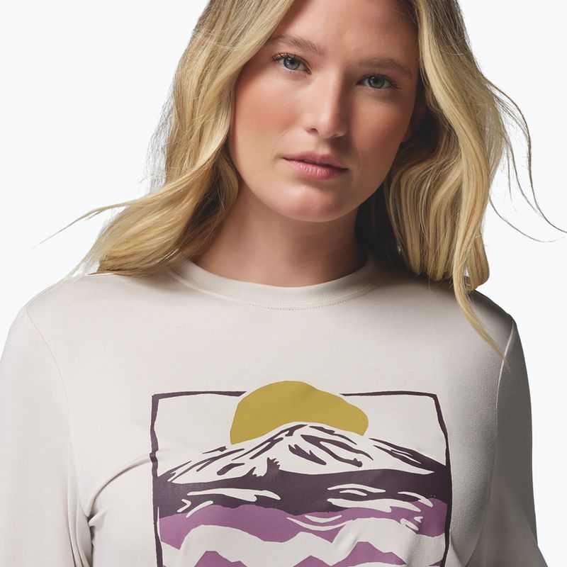 Longsleeve pentru femei Columbia Parsons Point LS Graphic Tee dark stone heather/all terrain 5