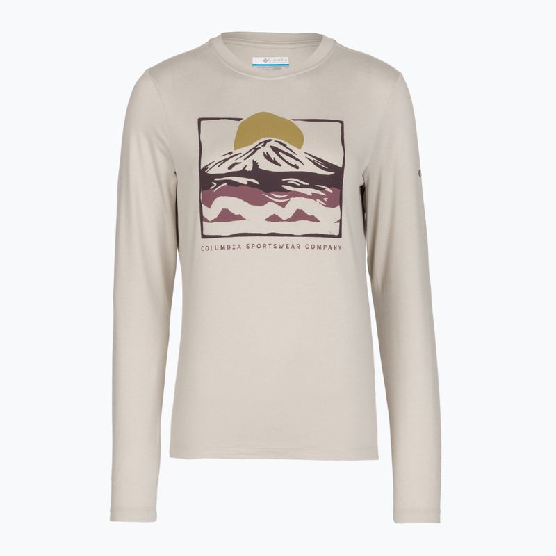 Longsleeve pentru femei Columbia Parsons Point LS Graphic Tee dark stone heather/all terrain 6