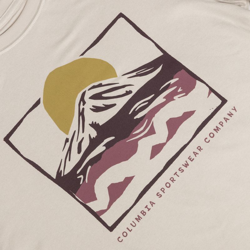 Longsleeve pentru femei Columbia Parsons Point LS Graphic Tee dark stone heather/all terrain 8