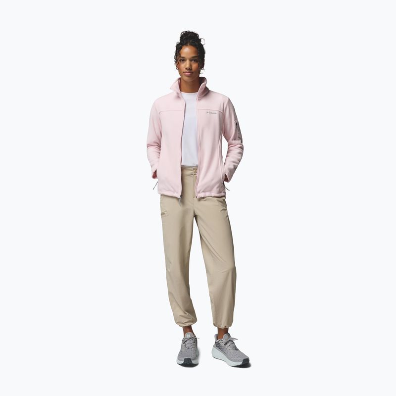Bluză fleece pentru femei Columbia Fast Trek II powder pink 2
