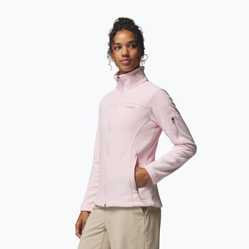Bluză fleece pentru femei Columbia Fast Trek II powder pink 4