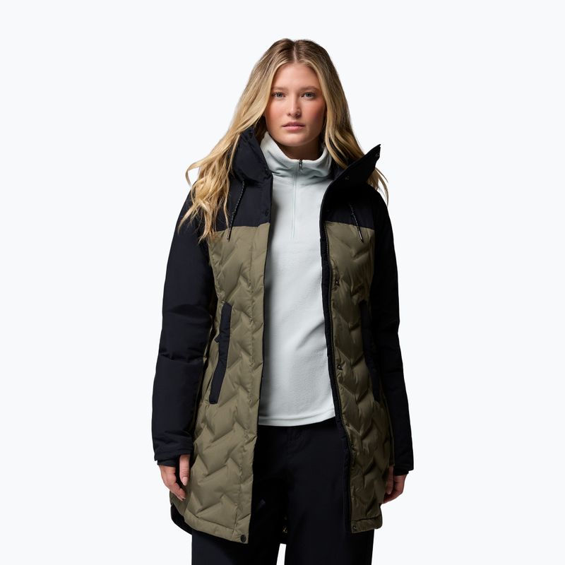 Palton cu puf pentru femei Columbia Mountain Croo III Mid Down stone green/black 5