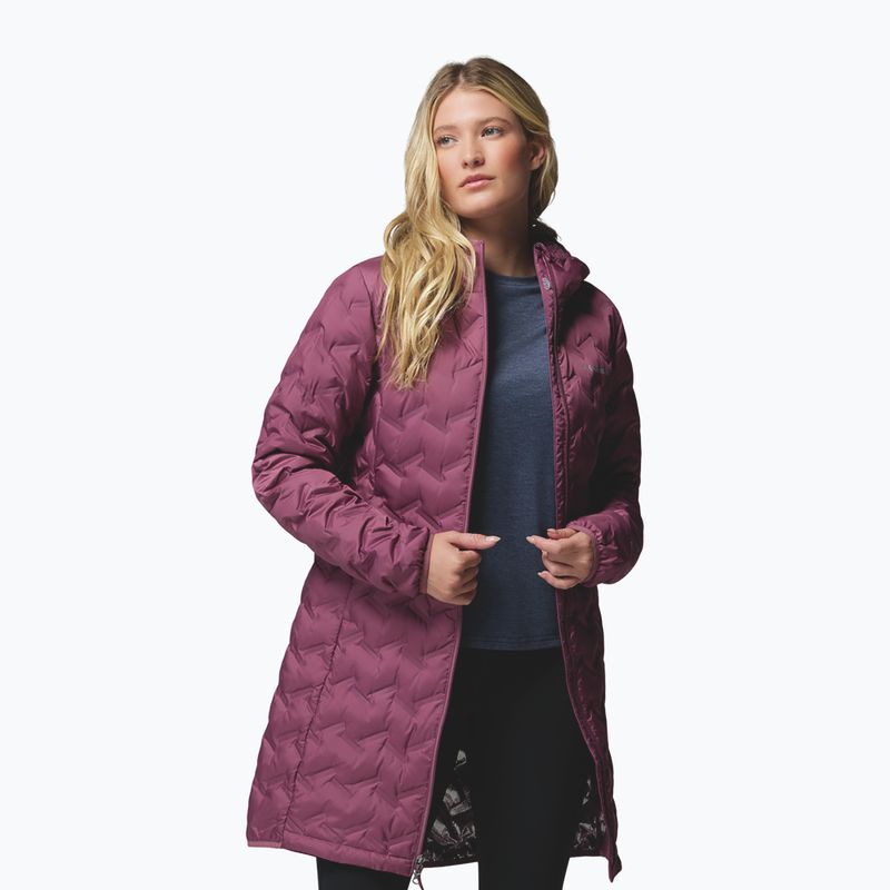 Geacă cu puf pentru femei Columbia Delta Ridge II Long Down antique mauve 4