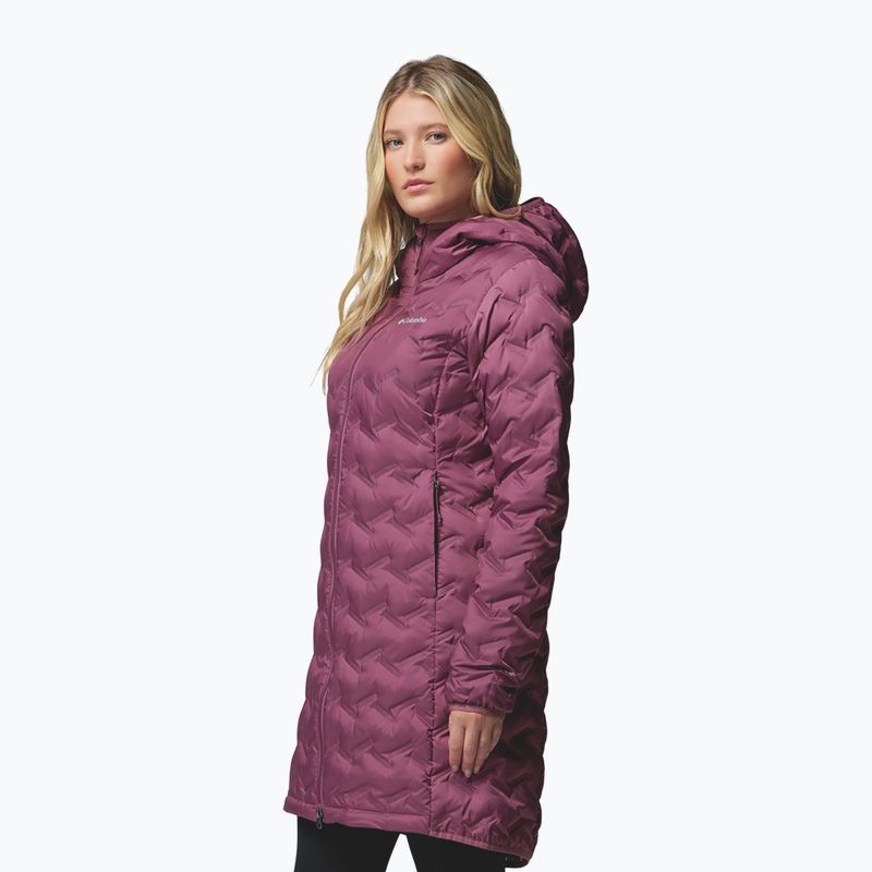Geacă cu puf pentru femei Columbia Delta Ridge II Long Down antique mauve 5