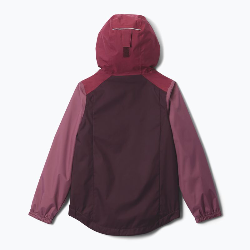 Geacă de ploaie pentru copii Columbia Rainy Trails III Fleece Lined moonvista/rich wine/antique mauve 2