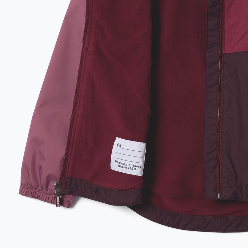 Geacă de ploaie pentru copii Columbia Rainy Trails III Fleece Lined moonvista/rich wine/antique mauve 3