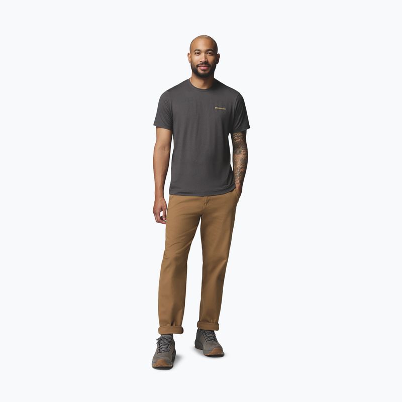 Tricou pentru bărbați Columbia Parsons Point SS Back Graphic Tee black heather blocky banner button 2