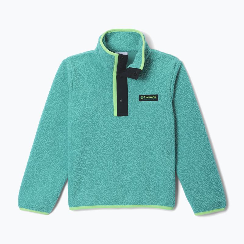 Bluză fleece pentru copii Columbia Halvetia II Half Snap Fleece teal/black