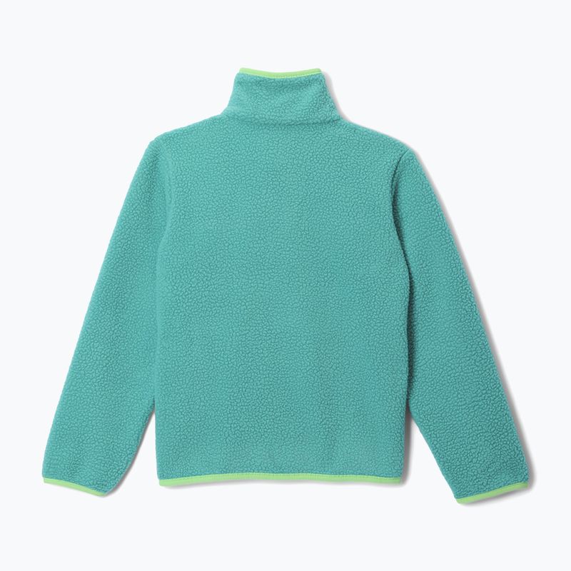 Bluză fleece pentru copii Columbia Halvetia II Half Snap Fleece teal/black 2