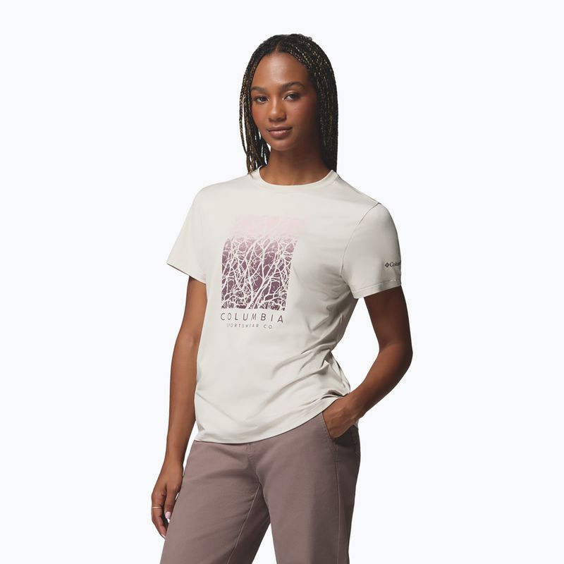 Tricou pentru femei Columbia Parsons Point SS Graphic Tee dark stone heather/treescape 4