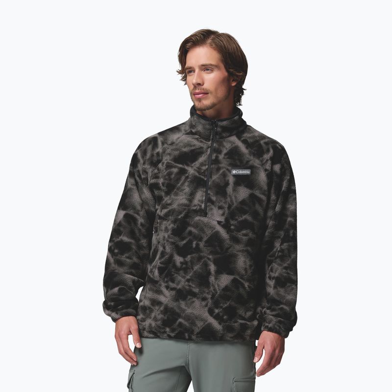 Bluză fleece pentru bărbați Columbia Timber Crest MTR Fleece Printed HZ black/icypeaks 4