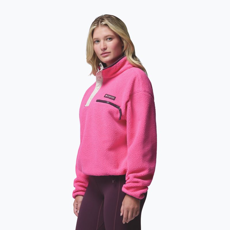 Bluză fleece pentru femei Columbia Helvetia II Cropped Half Snap Fleece nico/dark stone 4