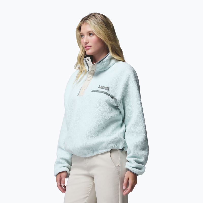 Bluză fleece pentru femei Columbia Helvetia II Cropped Half Snap Fleece tea light/dark stone 4