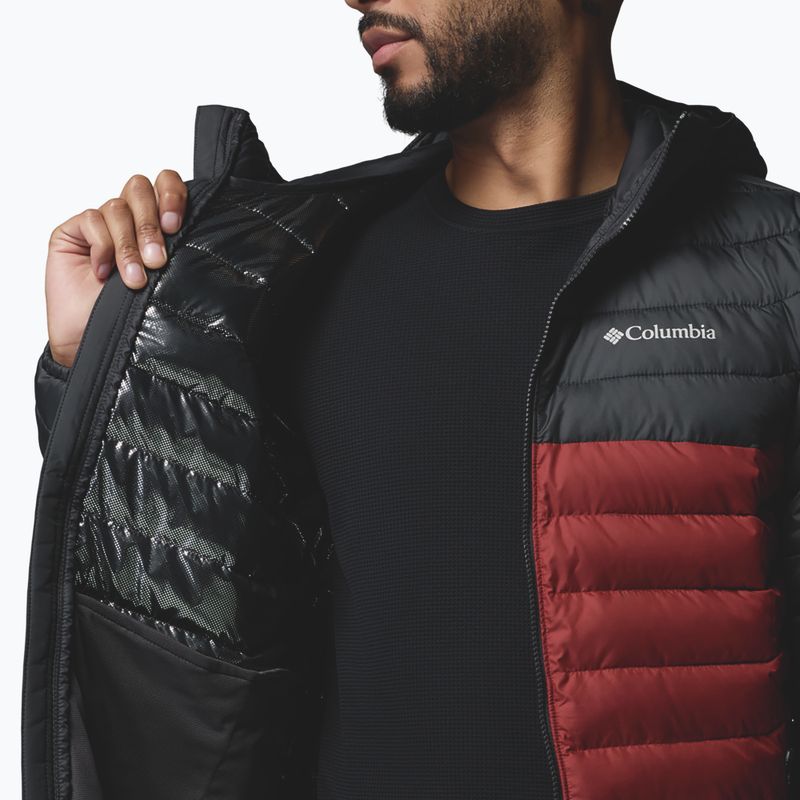 Geacă pentru bărbați Columbia Powder Lite II Hooded red oxide/shark 7