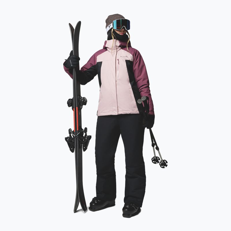 Geacă de schi pentru femei Columbia Snowy Summit Ins mineral pink/black/antique mauve x dye 2