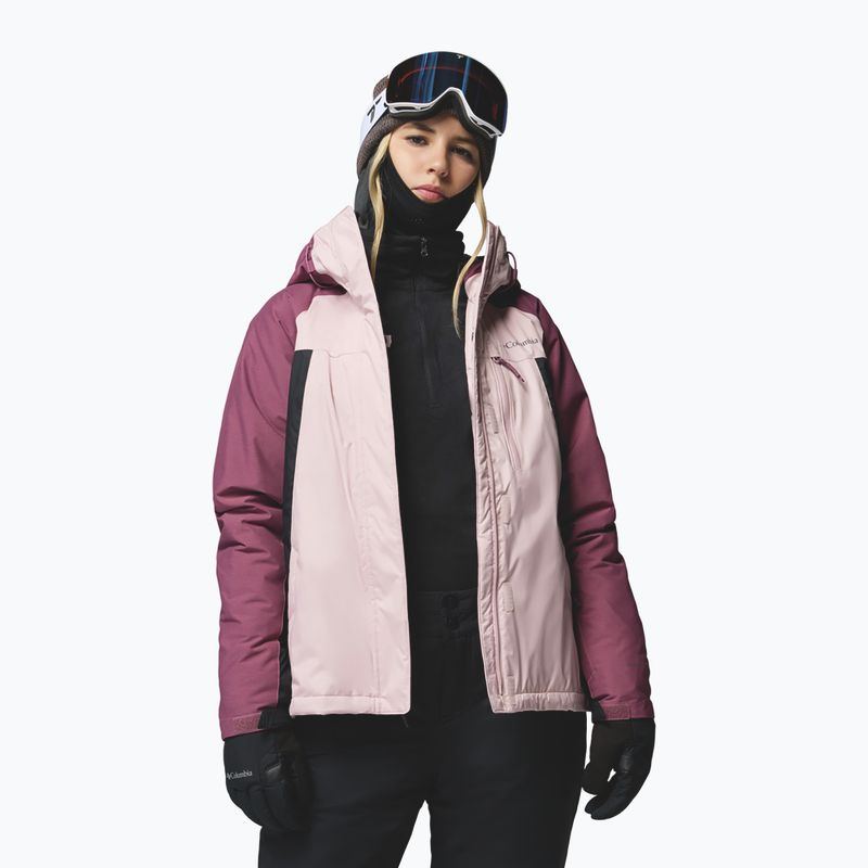 Geacă de schi pentru femei Columbia Snowy Summit Ins mineral pink/black/antique mauve x dye 4