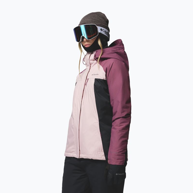 Geacă de schi pentru femei Columbia Snowy Summit Ins mineral pink/black/antique mauve x dye 5