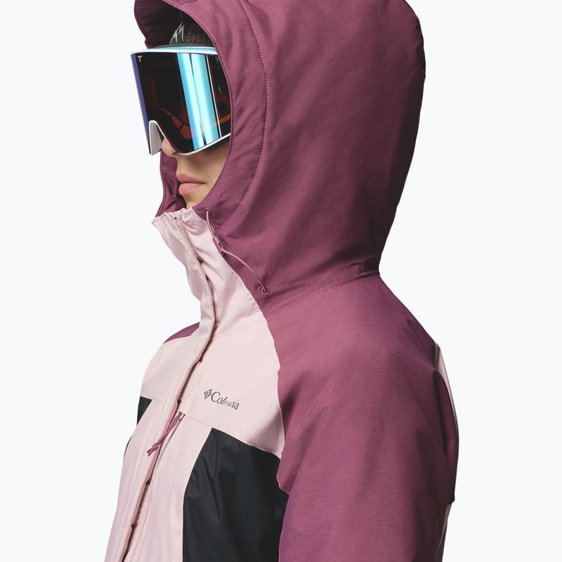 Geacă de schi pentru femei Columbia Snowy Summit Ins mineral pink/black/antique mauve x dye 7