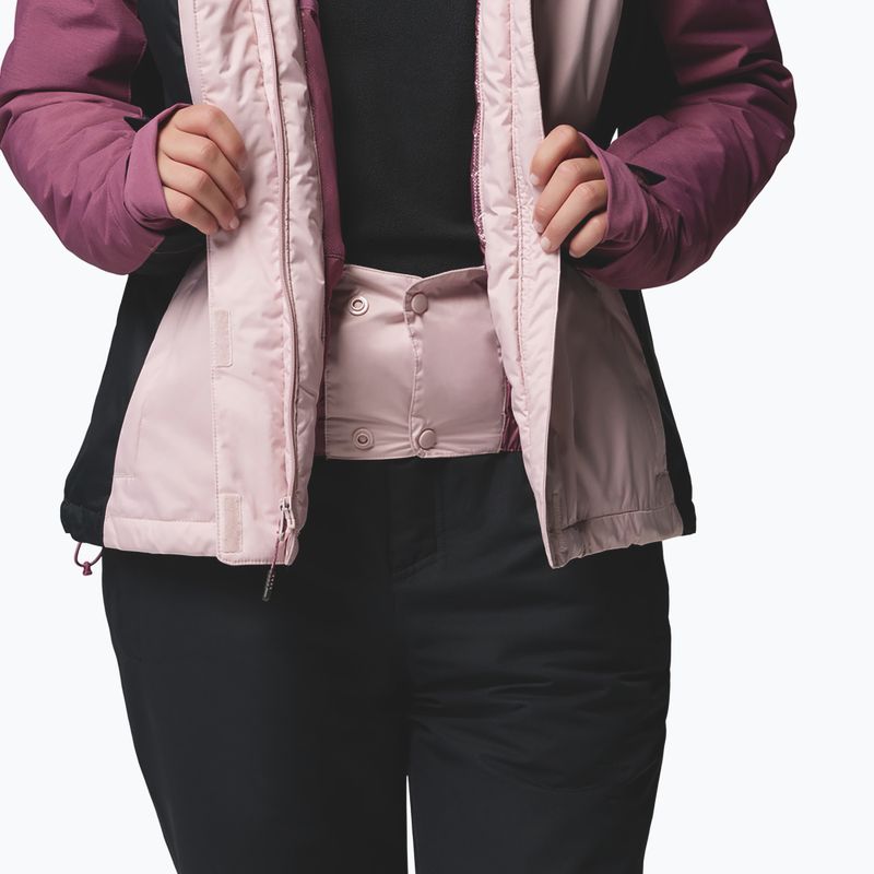 Geacă de schi pentru femei Columbia Snowy Summit Ins mineral pink/black/antique mauve x dye 9