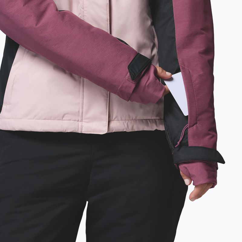 Geacă de schi pentru femei Columbia Snowy Summit Ins mineral pink/black/antique mauve x dye 10