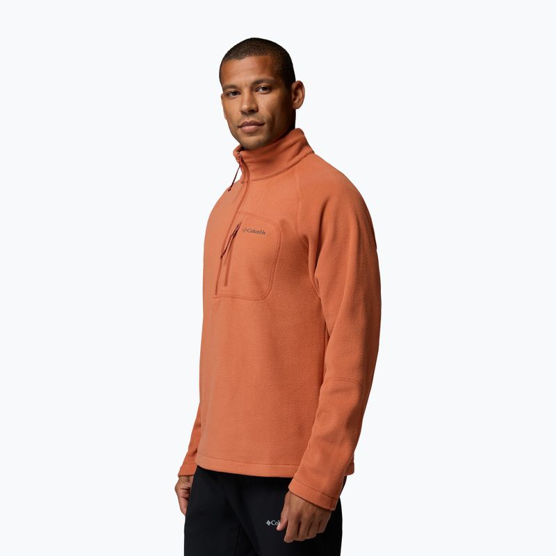 Bluză fleece pentru bărbați Columbia Fast Trek III Half Zip Teak Brown 4