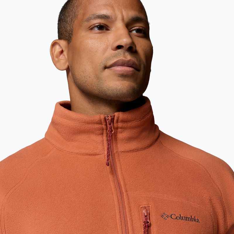 Bluză fleece pentru bărbați Columbia Fast Trek III Half Zip Teak Brown 5