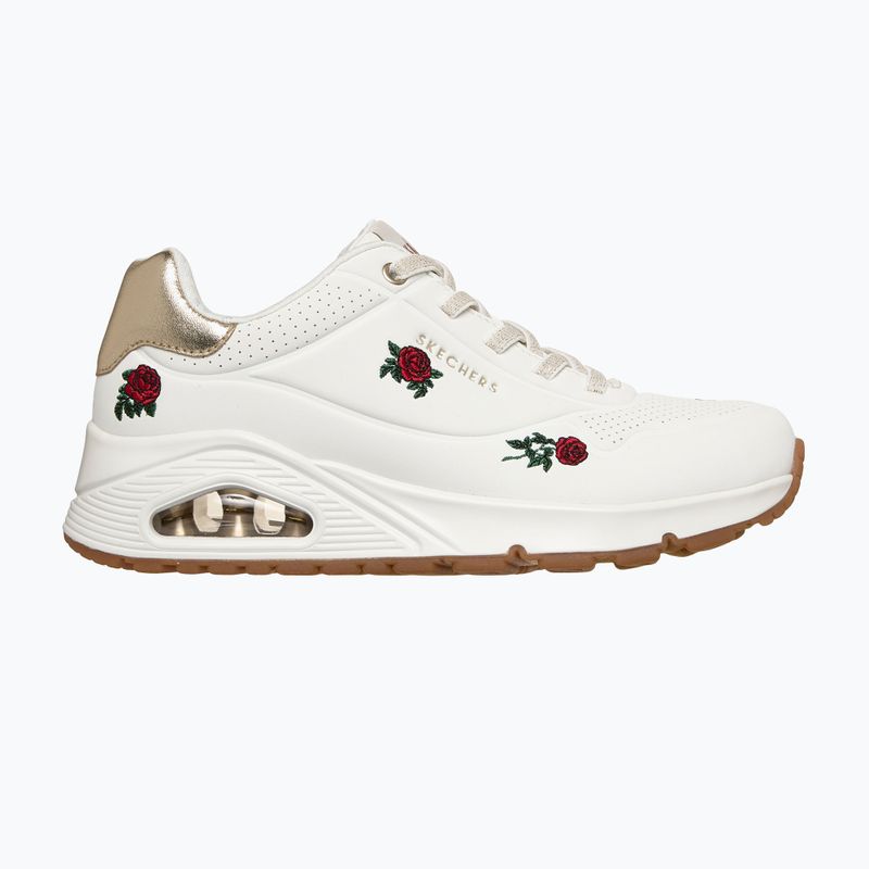 Încălțăminte pentru femei SKECHERS Uno Champagne & Roses white 2