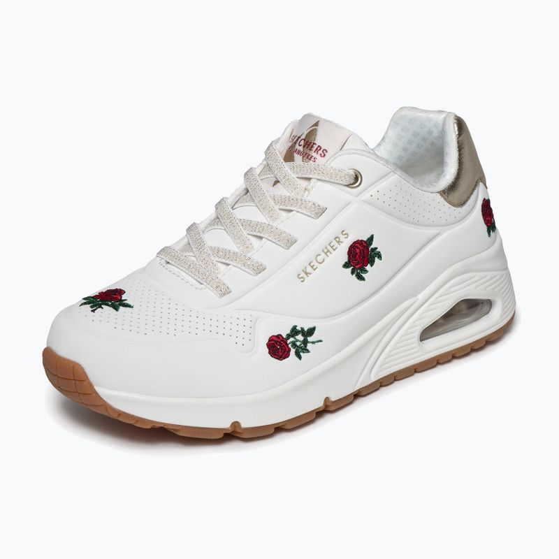 Încălțăminte pentru femei SKECHERS Uno Champagne & Roses white 4