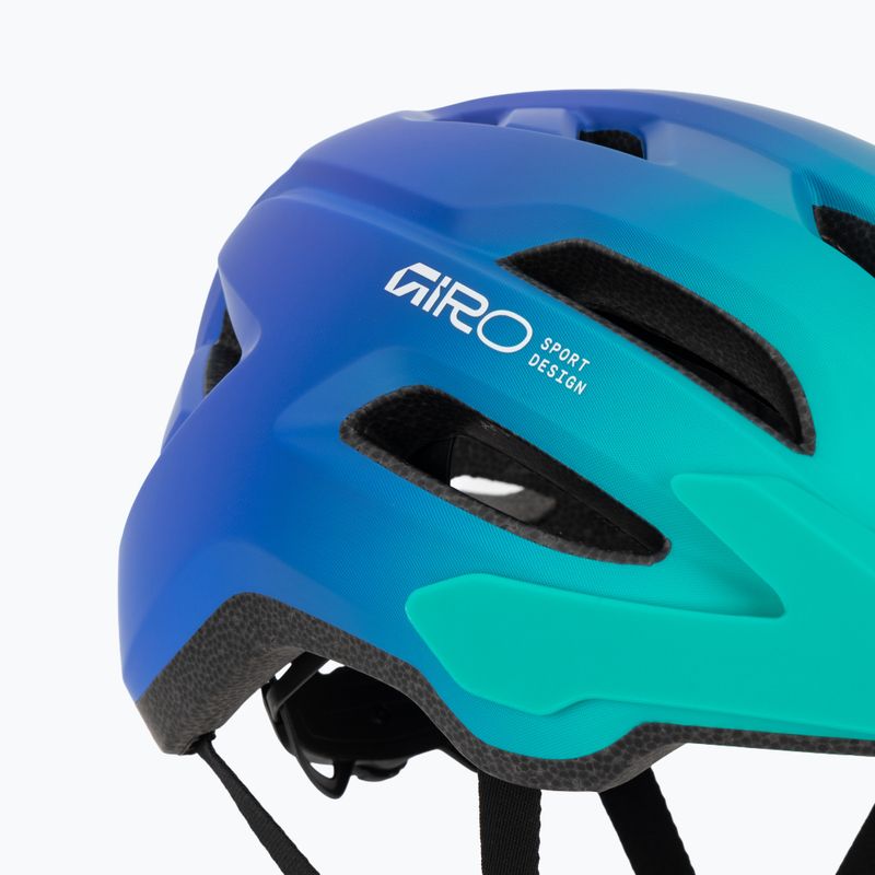 Cască de bicicletă pentru copii Giro Fixture II matte aqua green/blue jewel fade 7