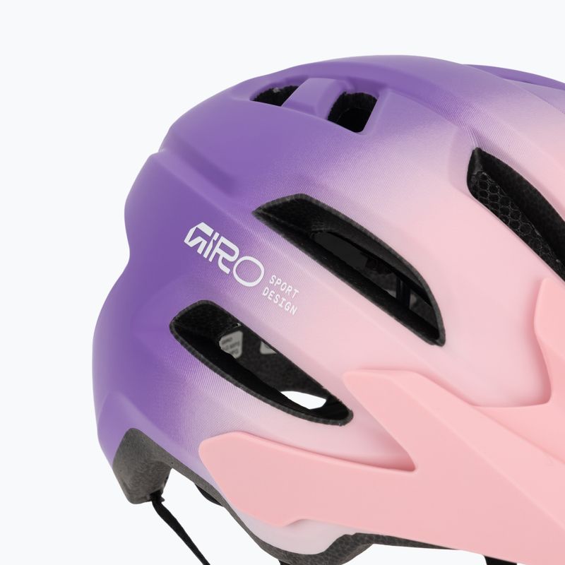 Cască de bicicletă pentru copii Giro Fixture II matte light pink/purple fade 8