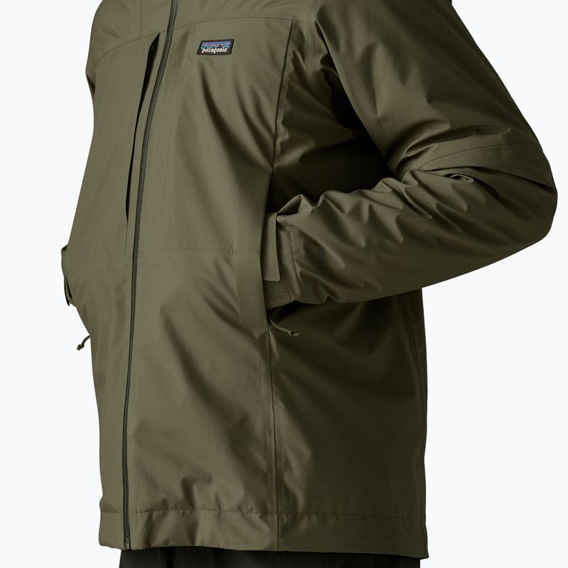 Geacă de ploaie pentru bărbați Patagonia Insulated Boulder Fork Rain basin green 5