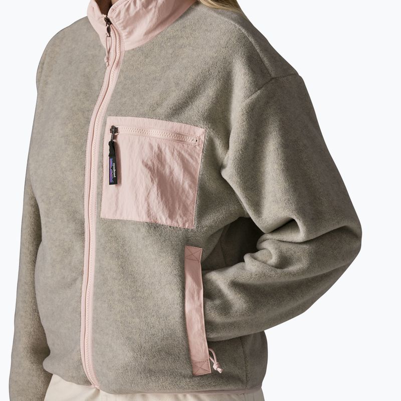 Bluză fleece pentru femei Patagonia Synchilla oatmeal heather w/pink frost 4