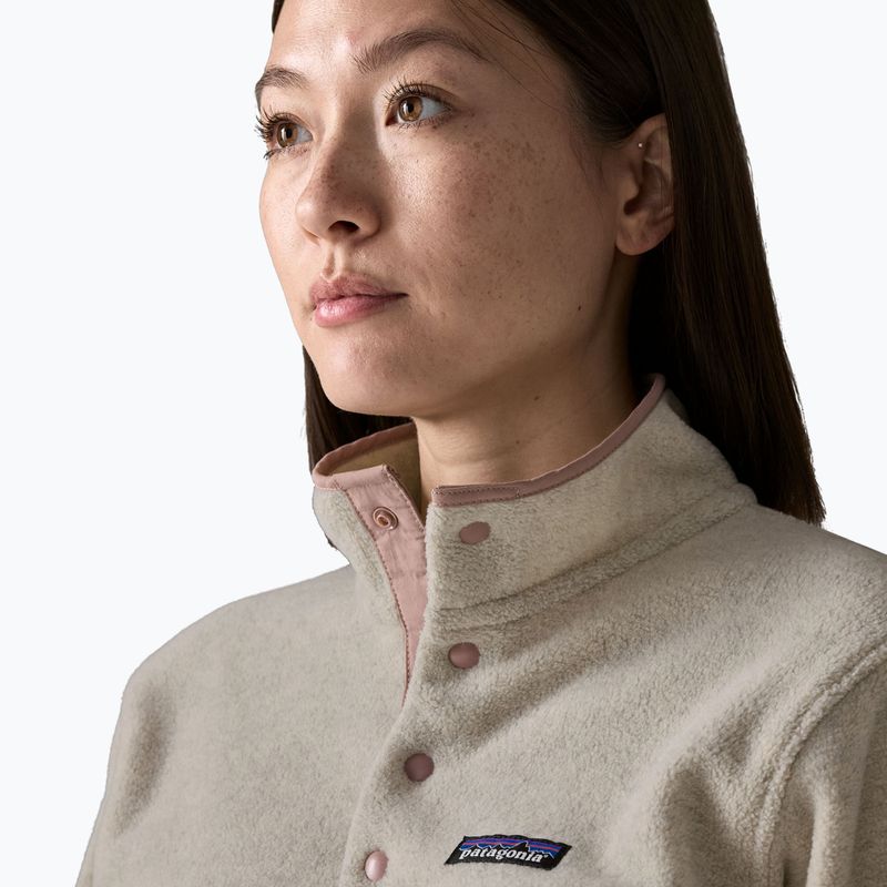 Bluză fleece pentru femei Patagonia Lightweight Synchilla Snap-T Pullover oatmeal heather w/moonrise taupe 5