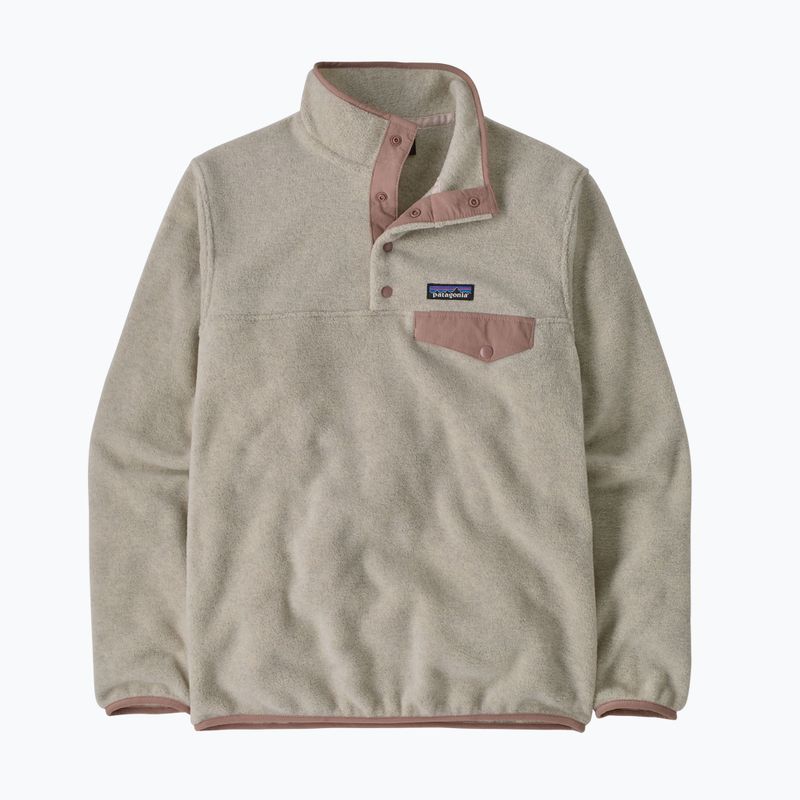 Bluză fleece pentru femei Patagonia Lightweight Synchilla Snap-T Pullover oatmeal heather w/moonrise taupe 7