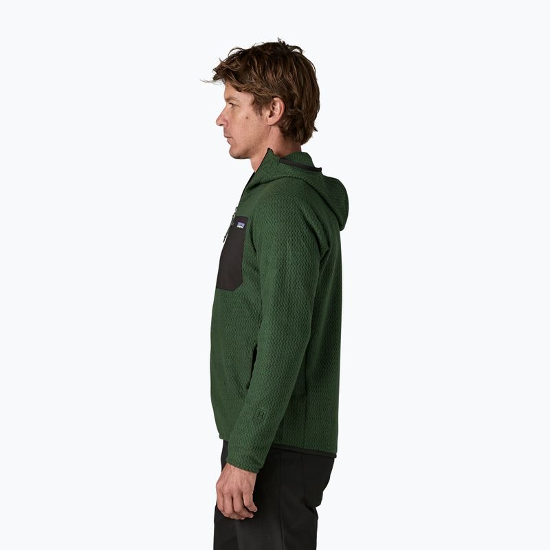 Bluză de trekking pentru bărbați Patagonia R1 Air Full-Zip Hoody treeline green 3