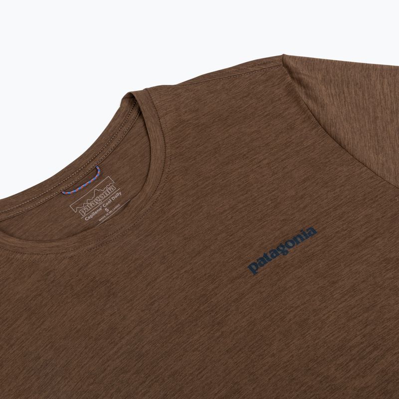 Longsleeve pentru bărbați Patagonia Cap Cool Daily Boardshort Logo LS berm brown - light berm brown x-dye 3