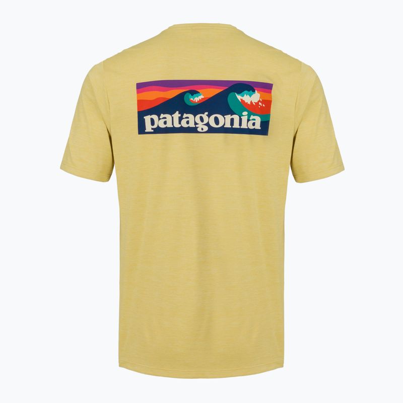 Tricou pentru bărbați Patagonia Capilene Cool Daily Boardshort Logo limestone yellow - light limestone yellow x-dye 2