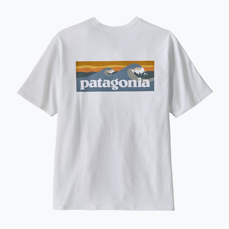 Tricou pentru bărbați Patagonia Boardshort Logo Pocket Responsibili fiber white 2