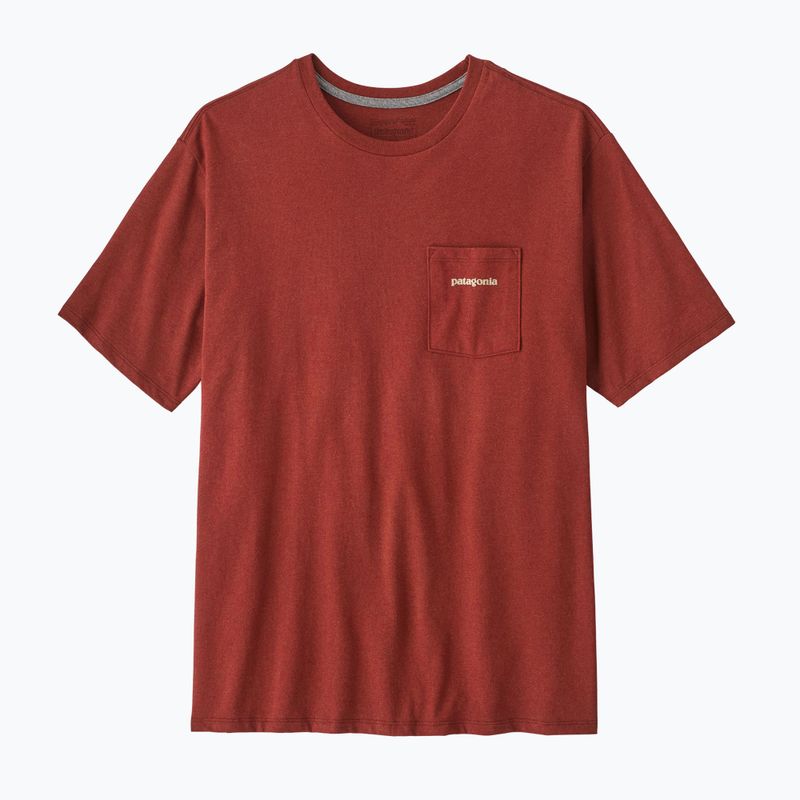 Tricou pentru bărbați Patagonia Boardshort Logo Pocket Responsibili rusty red