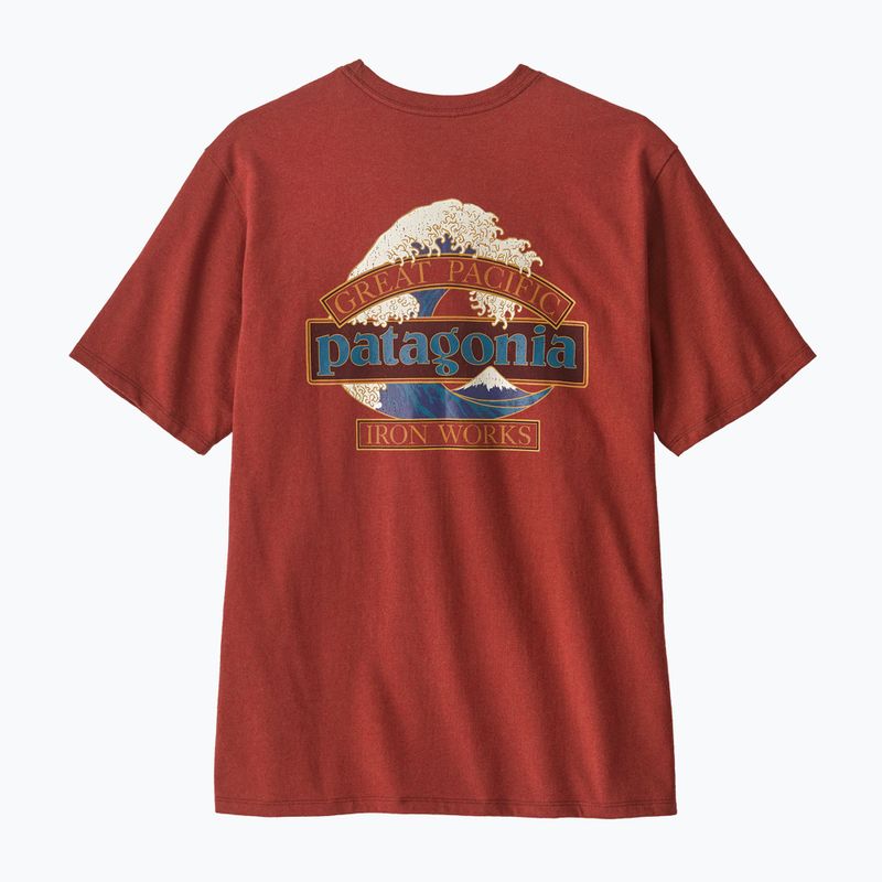 Tricou pentru bărbați Patagonia Great Waves Responsibili-Tee rusty red 2