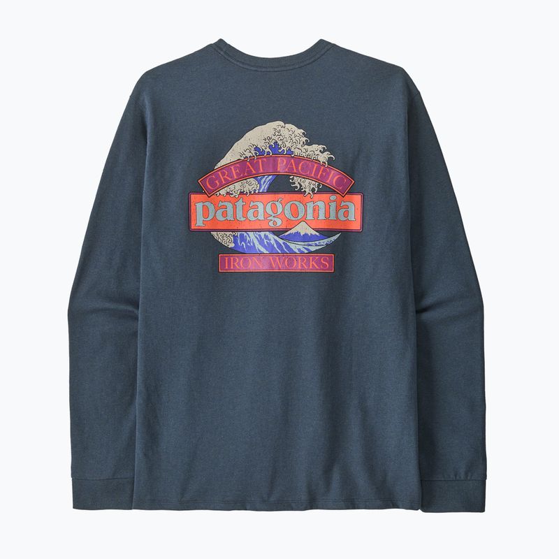 Longsleeve pentru bărbați Patagonia Great Waves Responsibili-Tee LS summit blue 3
