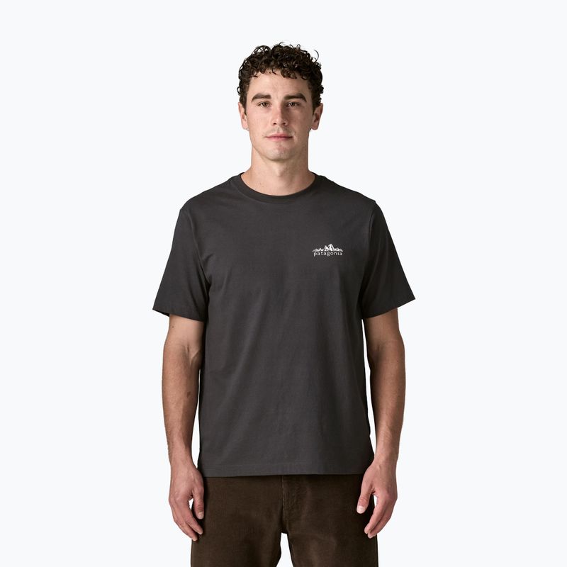 Tricou pentru bărbați Patagonia Fitz Roy Foothills ink black