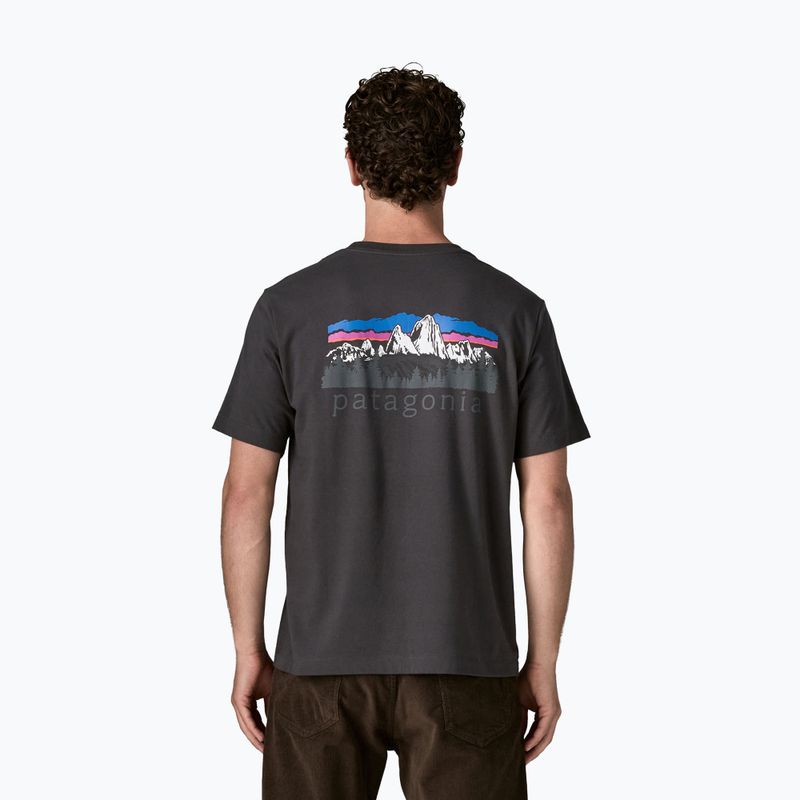 Tricou pentru bărbați Patagonia Fitz Roy Foothills ink black 2