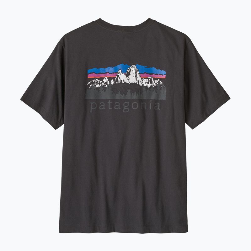 Tricou pentru bărbați Patagonia Fitz Roy Foothills ink black 3
