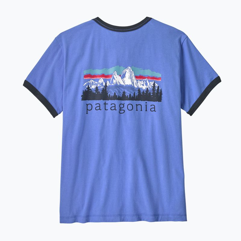 Tricou pentru femei Patagonia Fitz Roy Foothills Ringer Tee diver blue 2